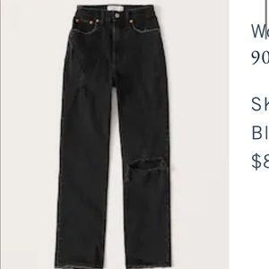 Abercrombie 90s Ultra High Rise Straight Jeans